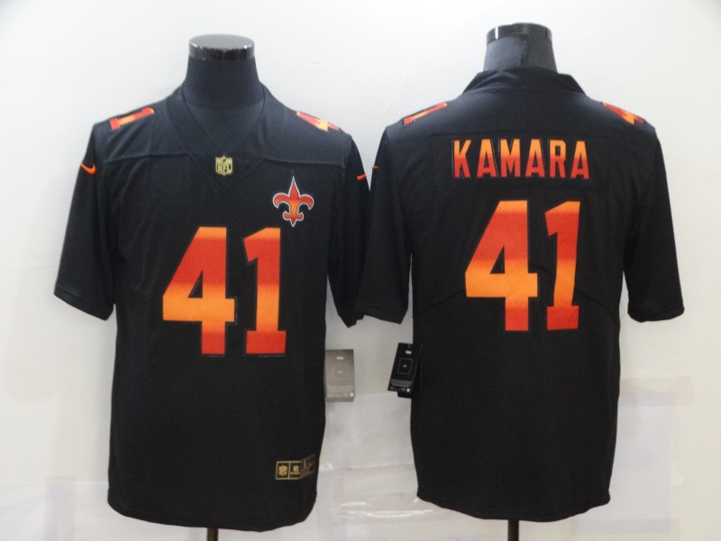 Men's New Orleans Saints #41 Alvin Kamara 2020 Black Fashion Limited Stitched Jersey